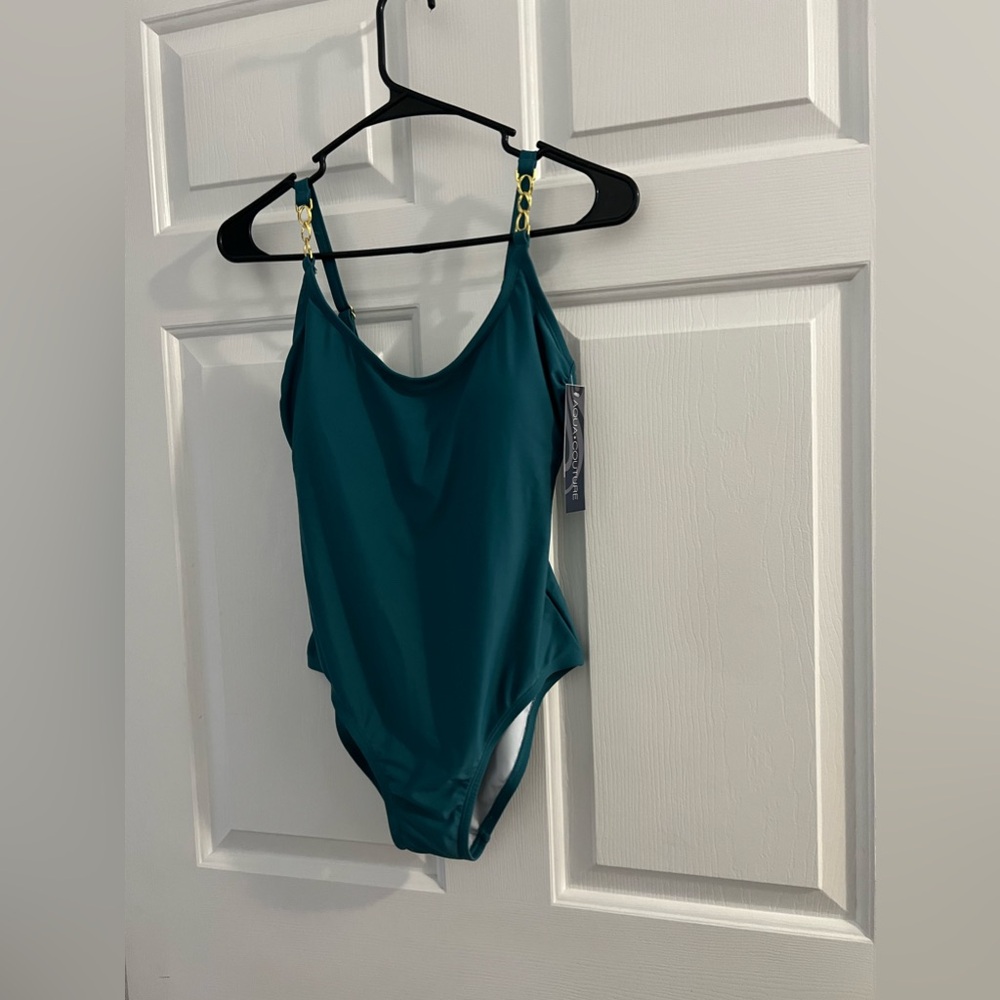 Aqua Couture Teal One Piece Swim Suit 🔥NWT🔥